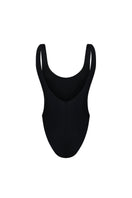 Black Arizona one-piece swimsuit by Oceanus, featuring a sleek, fitted design with shoulder straps and smooth fabric.