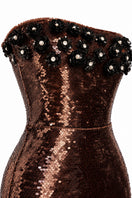 Urban Muse Asher maxi dress in brown, flowing gown with a relaxed fit and elegant design, perfect for casual or formal occasions.
