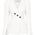 Izakova Azera blazer in off-white, stylish tailored blazer for women, featuring a sleek fit and modern design.