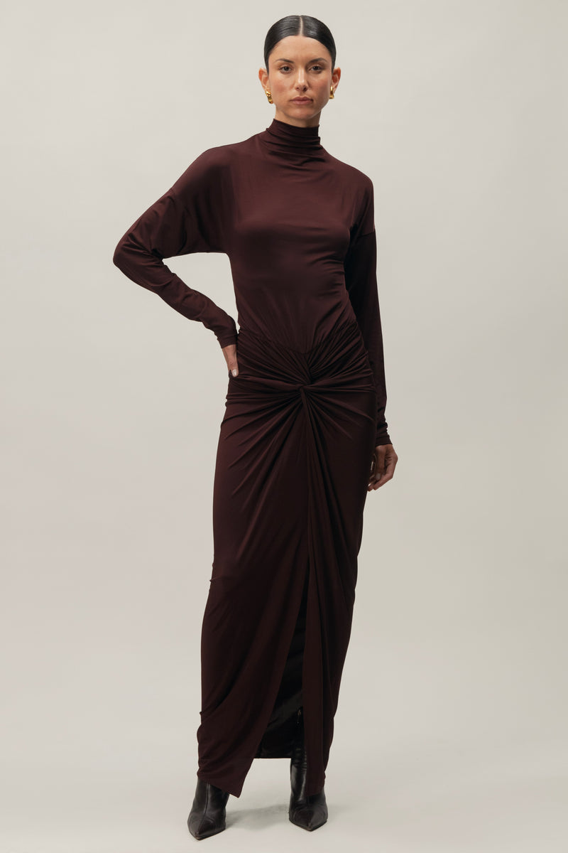 ROMEO DRESS IN ESPRESSO