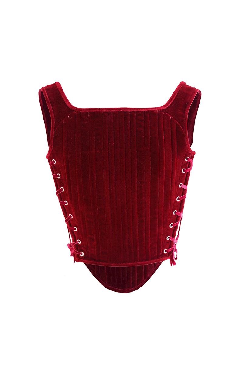 ELIZABETHAN CORSET IN BURGUNDY - CULT MIA