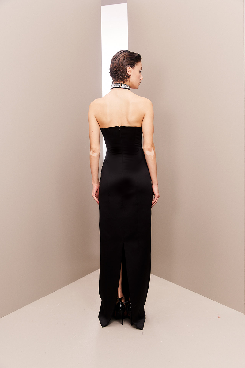 EBONY BLACK EXQUISITE CORSET GOWN - CULT MIA
