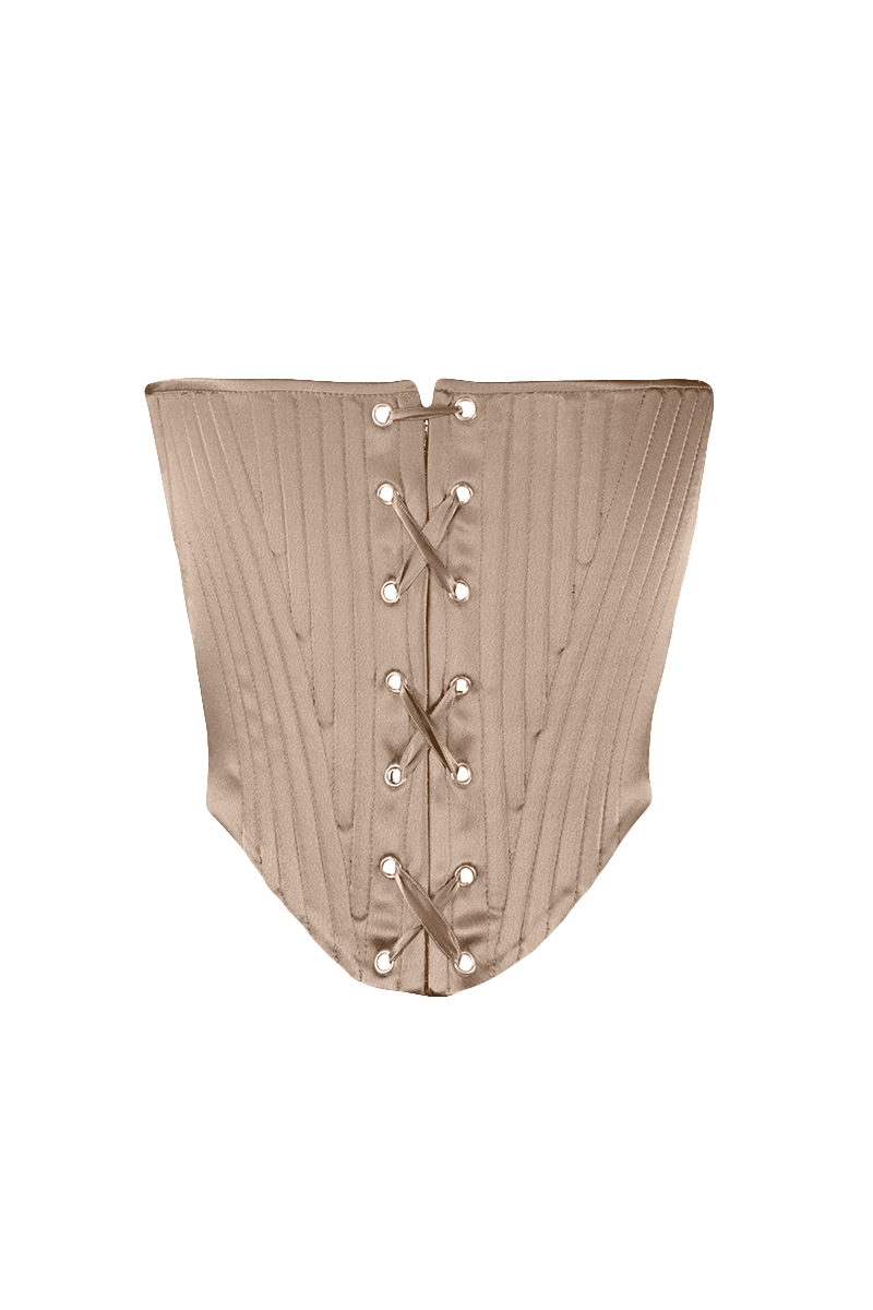 BAROQUE CORSET IN CHAMPAGNE - CULT MIA