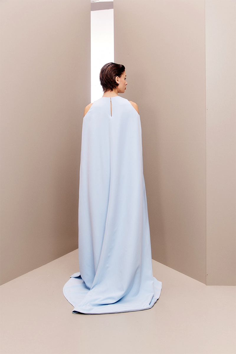 BABY BLUE CAPE GOWN - CULT MIA