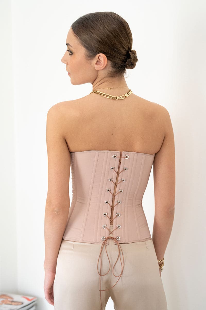VICTORIAN CORSET IN NUDE - CULT MIA