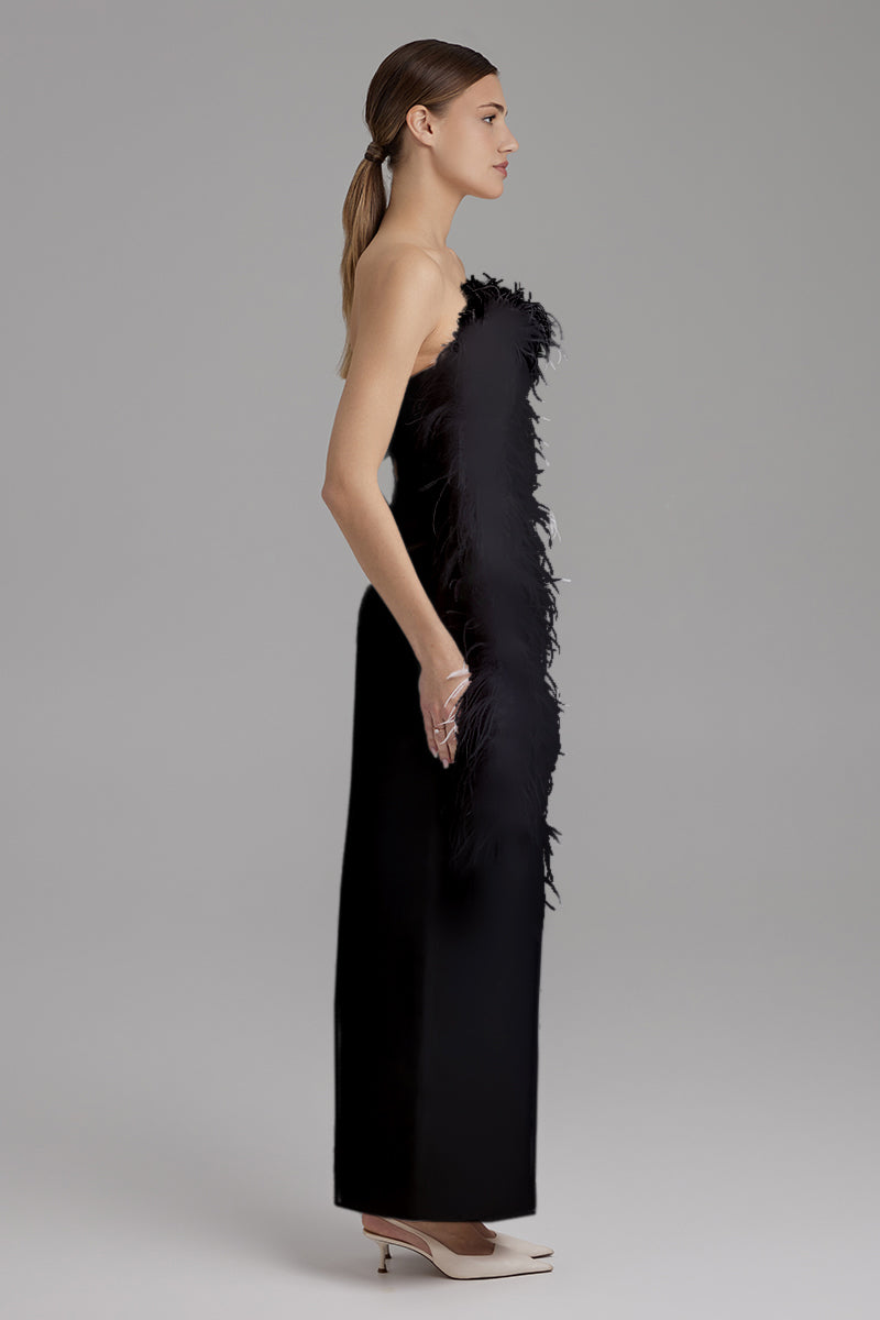 ARIA JET BLACK DRESS - CULT MIA