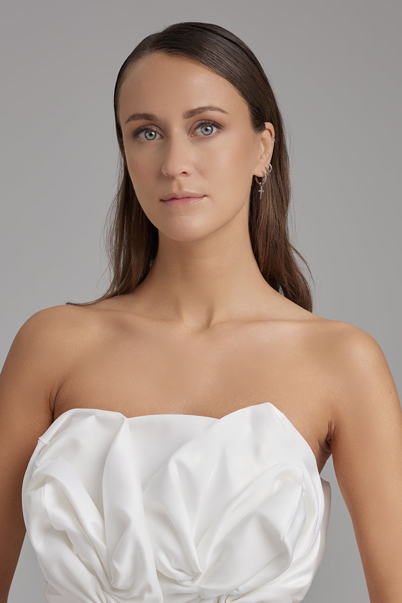 LILLY STAR WHITE ROSE DRESS - CULT MIA
