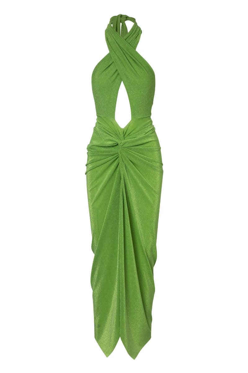 CANDI KENA HIGH-NECK TWIST MAXI DRESS | Baobab | CULT MIA