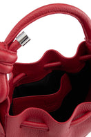 Behno New York INA mini crossbody pebble red top handle bag with a sleek, compact design and textured leather finish.