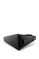 Black Nappa leather Danny Flatiron Bag shoulder bag by behno New York with sleek design and detailed craftsmanship.