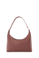 Behnò New York Danny Flatiron Bag Nappa in Brick, a stylish shoulder bag with smooth leather in rich brick color, front view.