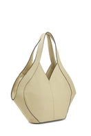Behn0 New York SAFRA tote bag in pebble Mojave leather, shoulder bag with sleek design and natural texture.