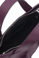 Behn0 New York Franca Bag Ruffle Nappa in cherry with top handle and ruffle detail, showcasing smooth leather texture and vibrant color.