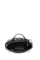 Black behno New York Katrina Mini Tote No2 Fringe Nappa shoulder bag with fringe detailing and structured design.