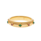 Gold Giza stone bangle bracelet by Ben Amun featuring smooth, polished gold finish and textured Giza stone accents.