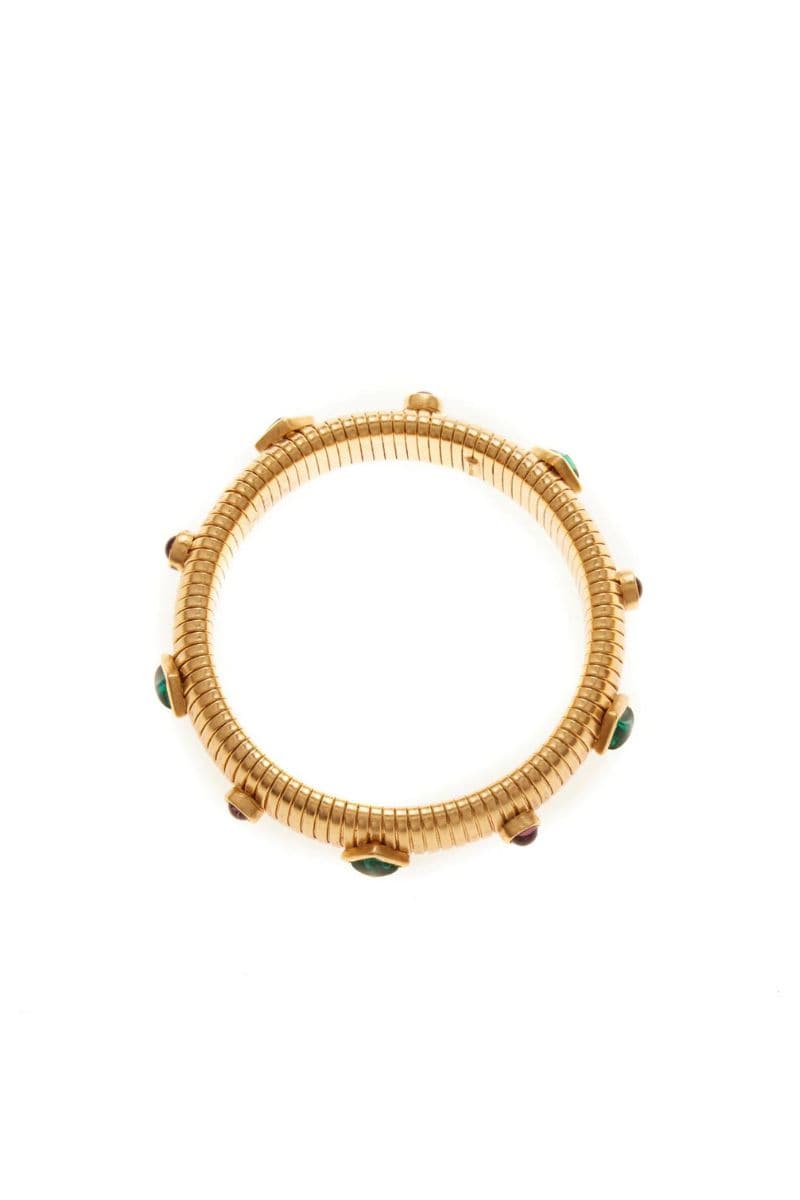 Gold Giza stone bangle bracelet by Ben Amun featuring a smooth, polished gold finish and Giza-inspired stone accents.