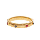 Gold Minya stone bangle by Ben Amun, featuring a smooth, polished gold bracelet with Minya stone accents for elegant style.
