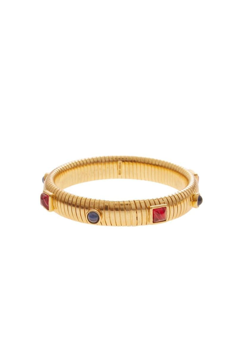 Gold Minya stone bangle by Ben Amun, featuring a smooth, polished gold bracelet with Minya stone accents for elegant style.