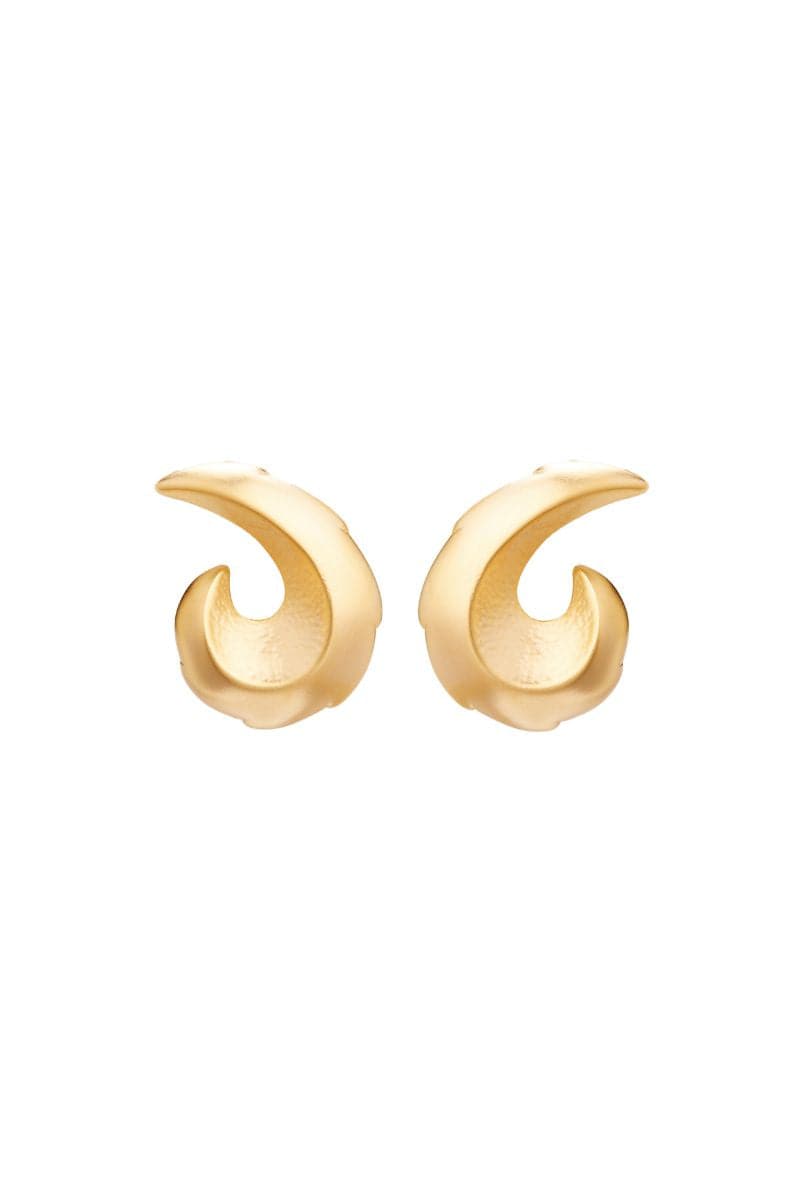 GOLD PLATED SCULPTURAL EARRINGS | Ben Amun | CULT MIA