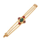 Ben Amun multistone gold bracelet featuring colorful stones and elegant design, showcasing a luxurious jewelry accessory.