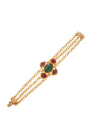 Ben Amun multistone gold bracelet showing layered design with colorful stones and elegant gold accents.