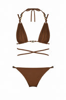 Maliluha Apricate Brown bikini set featuring a stylish two-piece design with a flattering fit and adjustable straps.