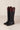 BILLIE BICOLOR BLACK BURGUNDY LEATHER BOOTS - CULT MIA