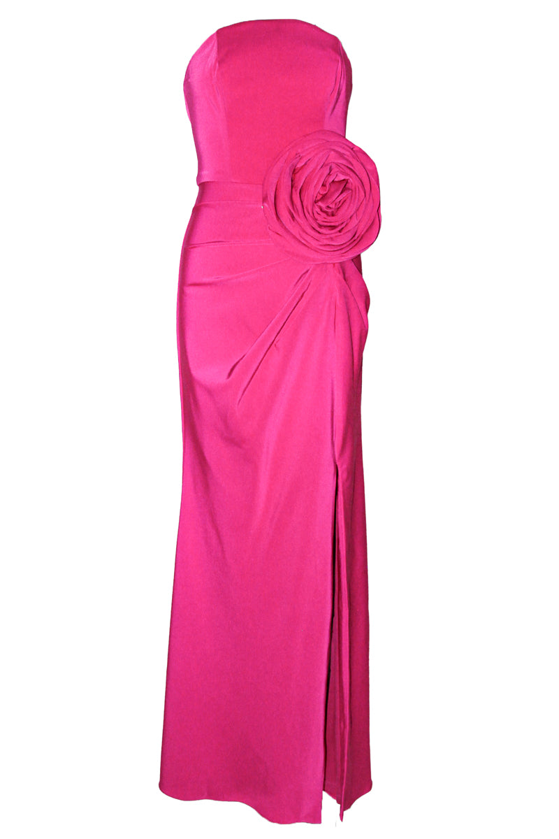 CALLIE STRAPLESS ROSETTE MAXI - CULT MIA