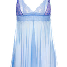Blue Wisteria Baby Doll lingerie by Luciela, featuring delicate lace and soft fabric perfect for intimate wear.