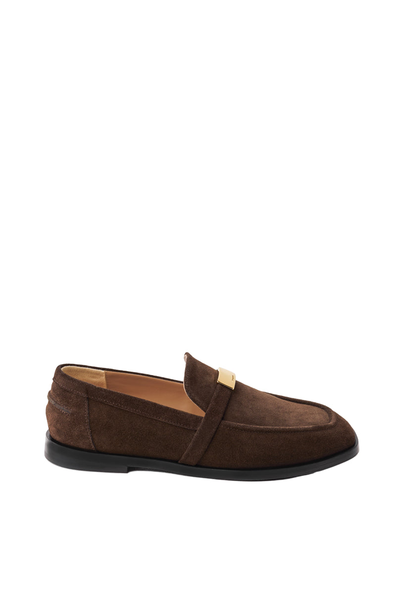LOAFERS BRINNEY IN BROWN SUEDED CALFSKIN