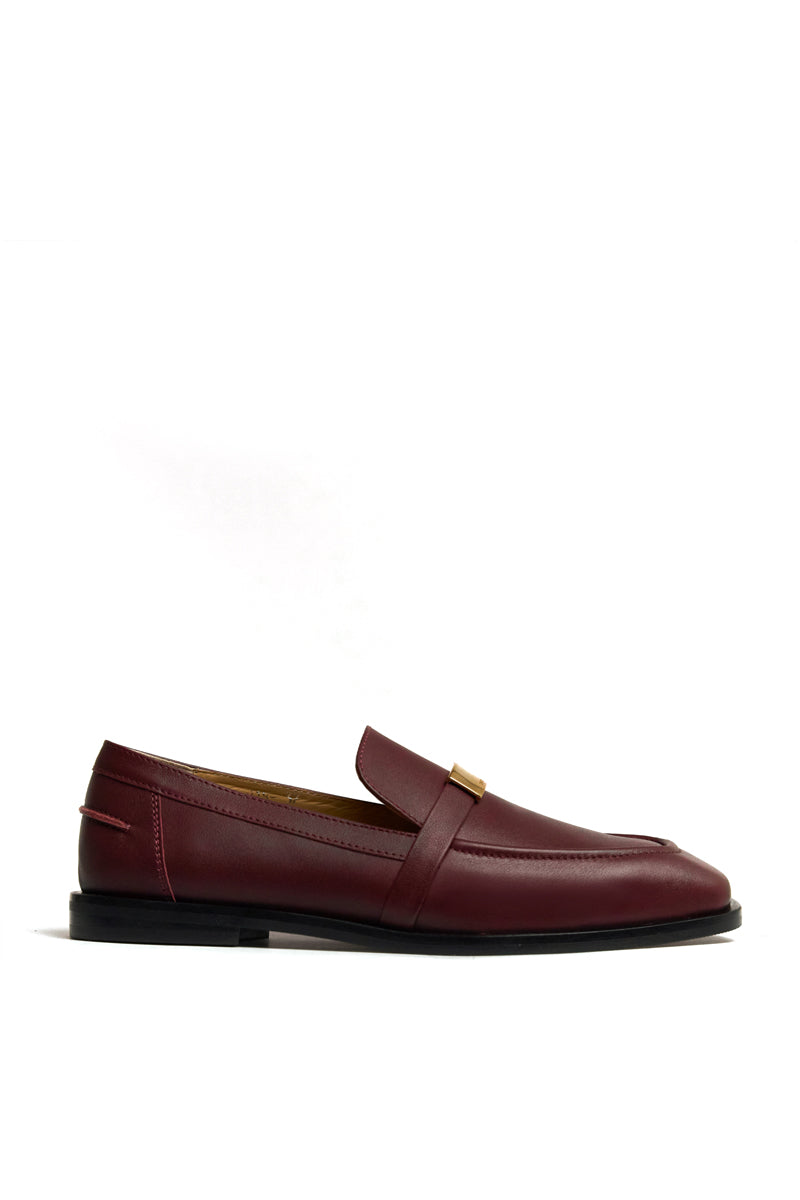 LOAFERS BRINNEY IN BURGUNDY LEATHER
