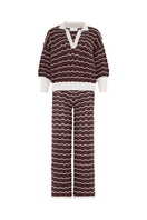 Vorn Design bromelia co-ords set in taupe, featuring matching top and pants with a relaxed fit and stylish fabric.