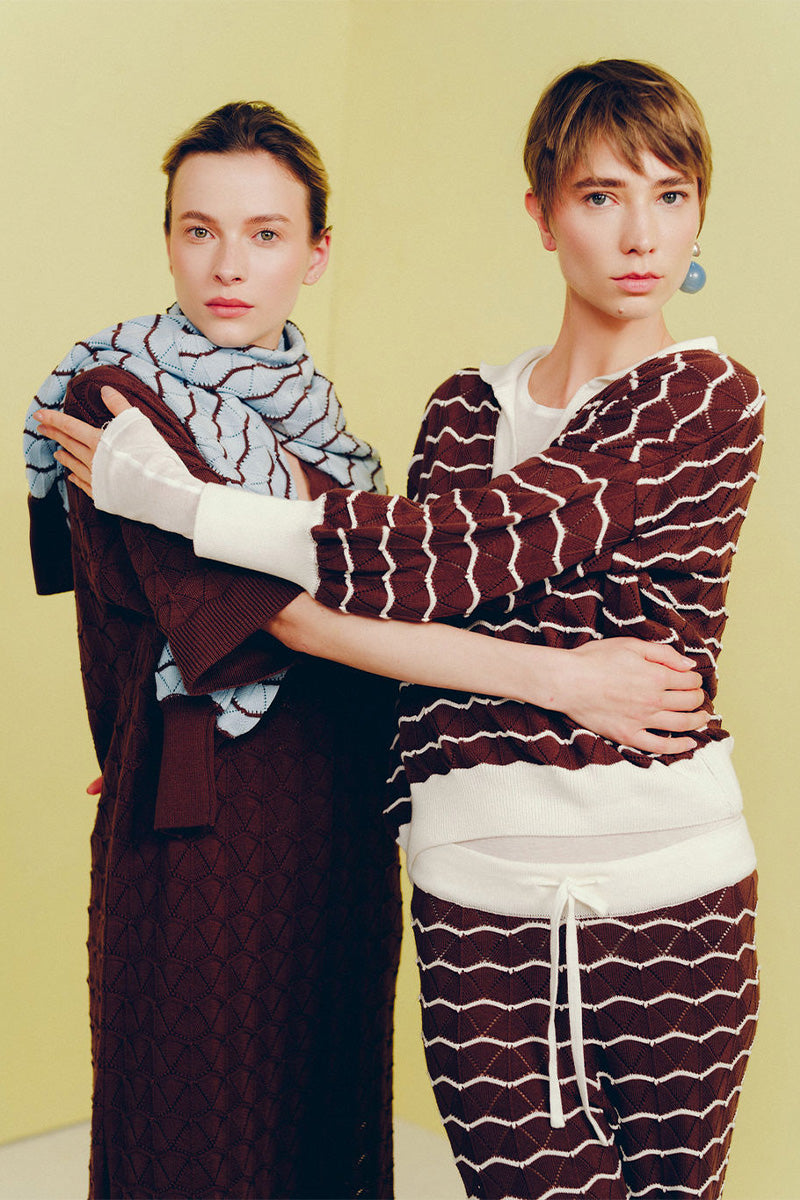 Vorn Design Bromelia co-ords set in taupe, featuring a stylish matching top and pants with a relaxed fit.