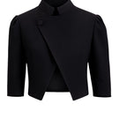Black Lunar Blazer by Aquarel Studio, tailored blazer with sleek design and structured fit, shown on a neutral background.
