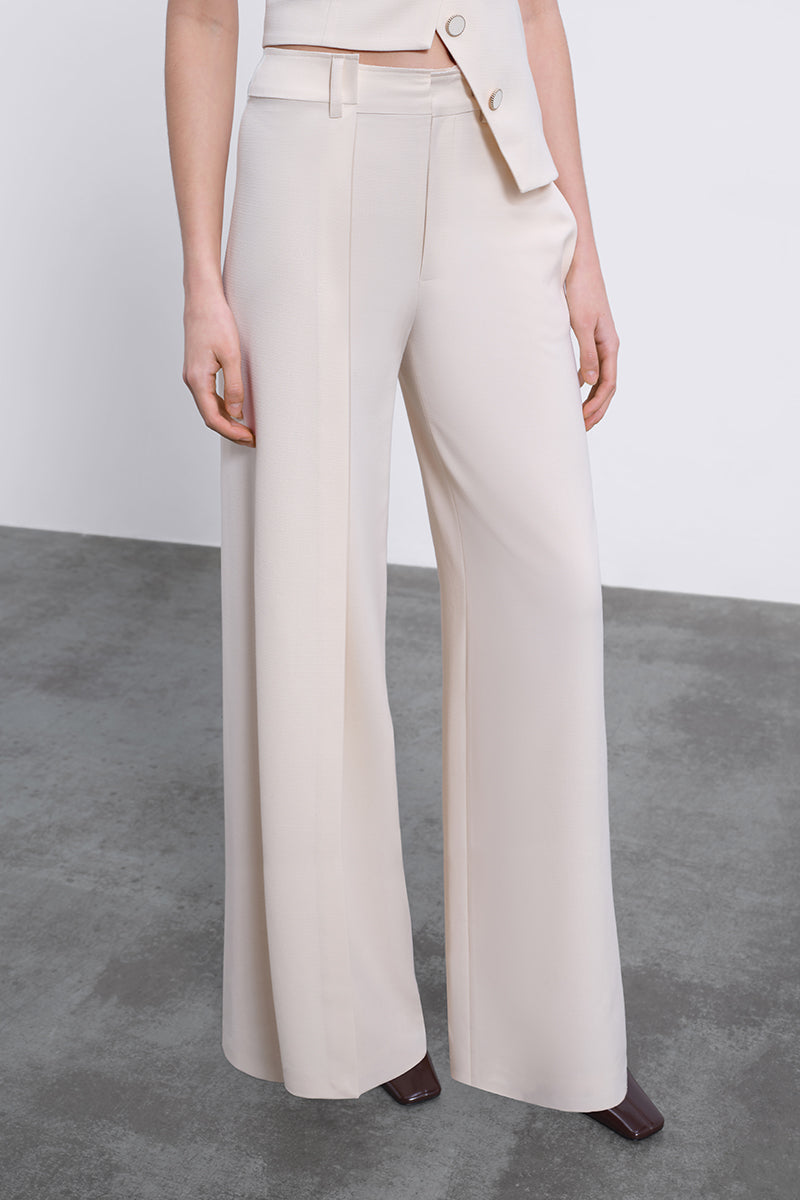 CALIN OVERLAY TROUSERS IN SOFT IVORY