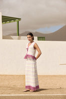 Vorn Design Camaria Sunset co-ord set featuring matching top and pants in vibrant sunset colors.