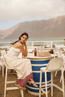 Vorn Design CAMARIA Sunset co-ords set with matching top and pants in vibrant sunset colors, stylish and comfortable for casual wear.