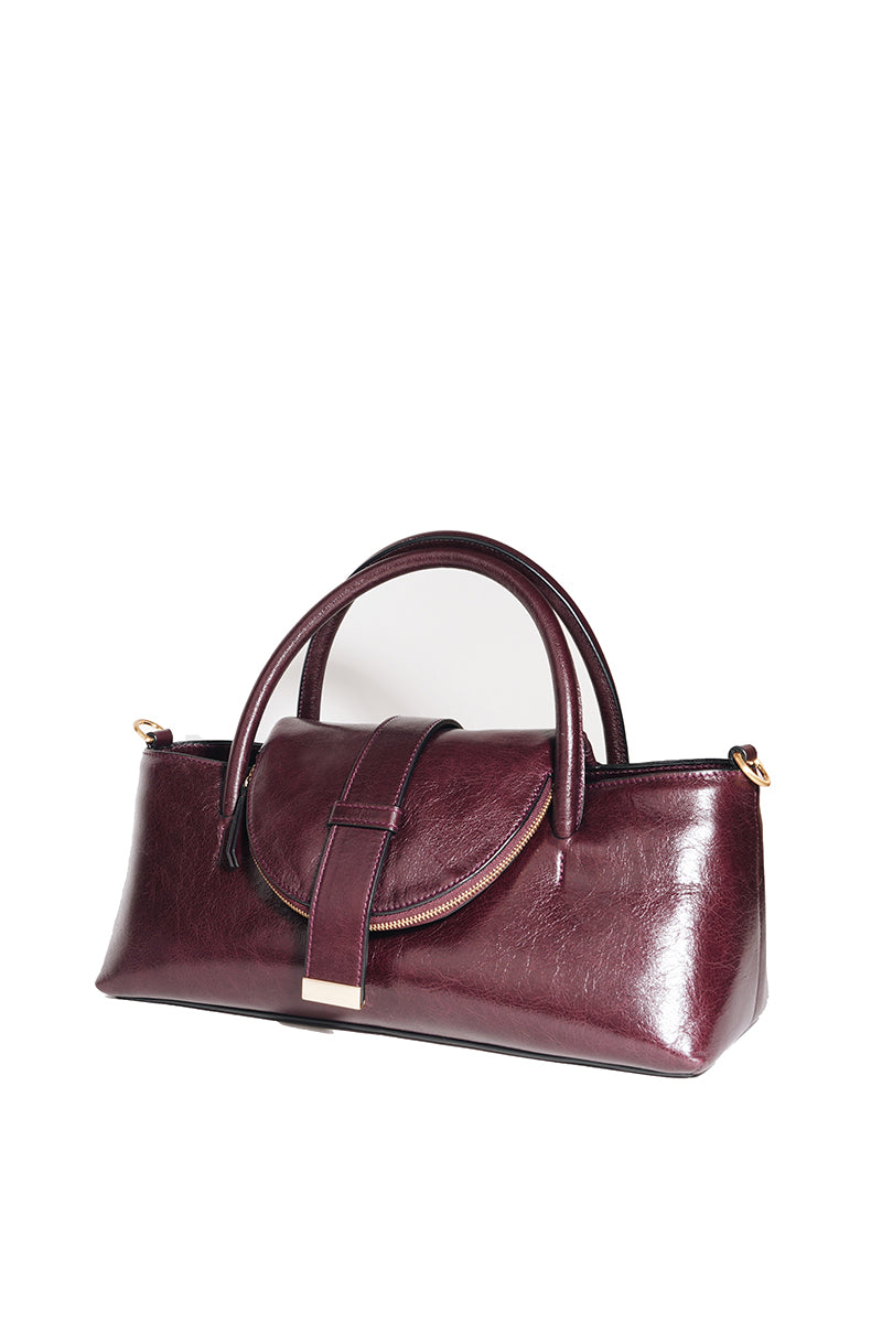 CASSEL BURGUNDY TOTE BAG IN BURGUNDY - CULT MIA