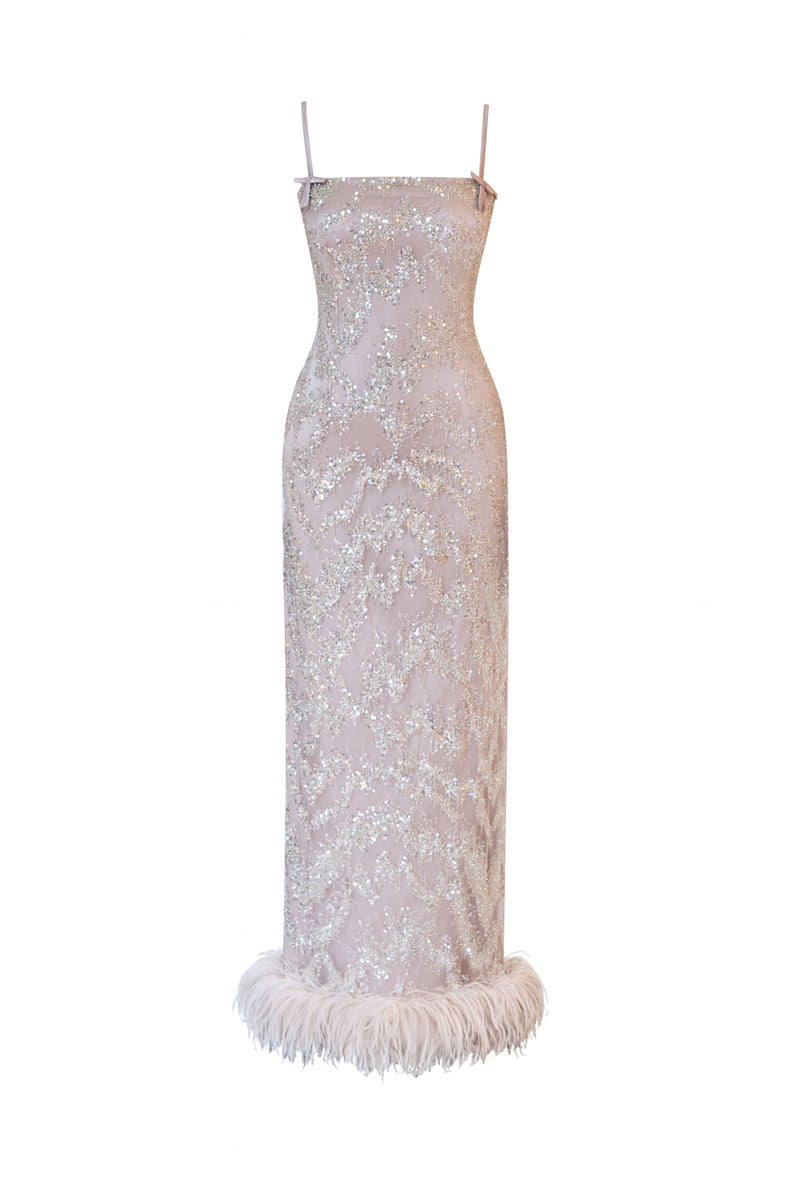 PINK BEADED LACE PENCIL MIDI DRESS | CULT MIA | Montsand PINK BEADED LACE PENCIL MIDI DRESS | CULT MIA | Montsand