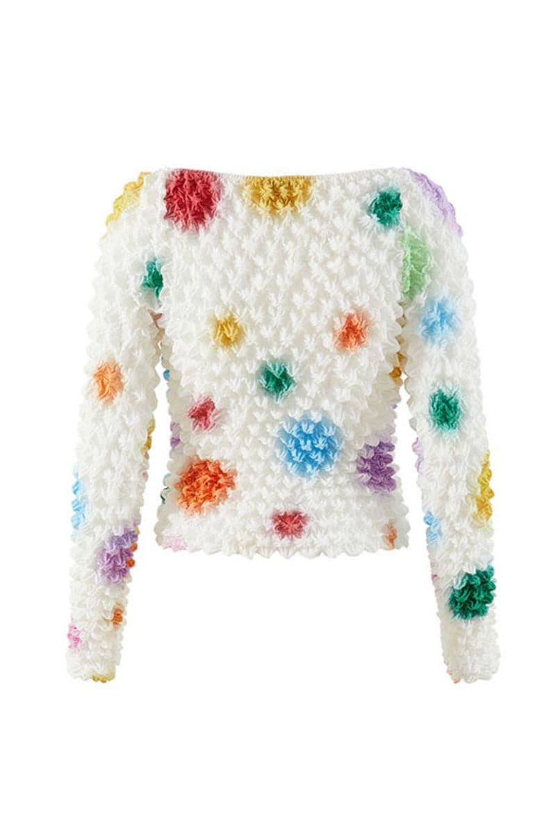 MULTICOLOR POLKA DOT CLARA TOP | Chictopia | CULT MIA