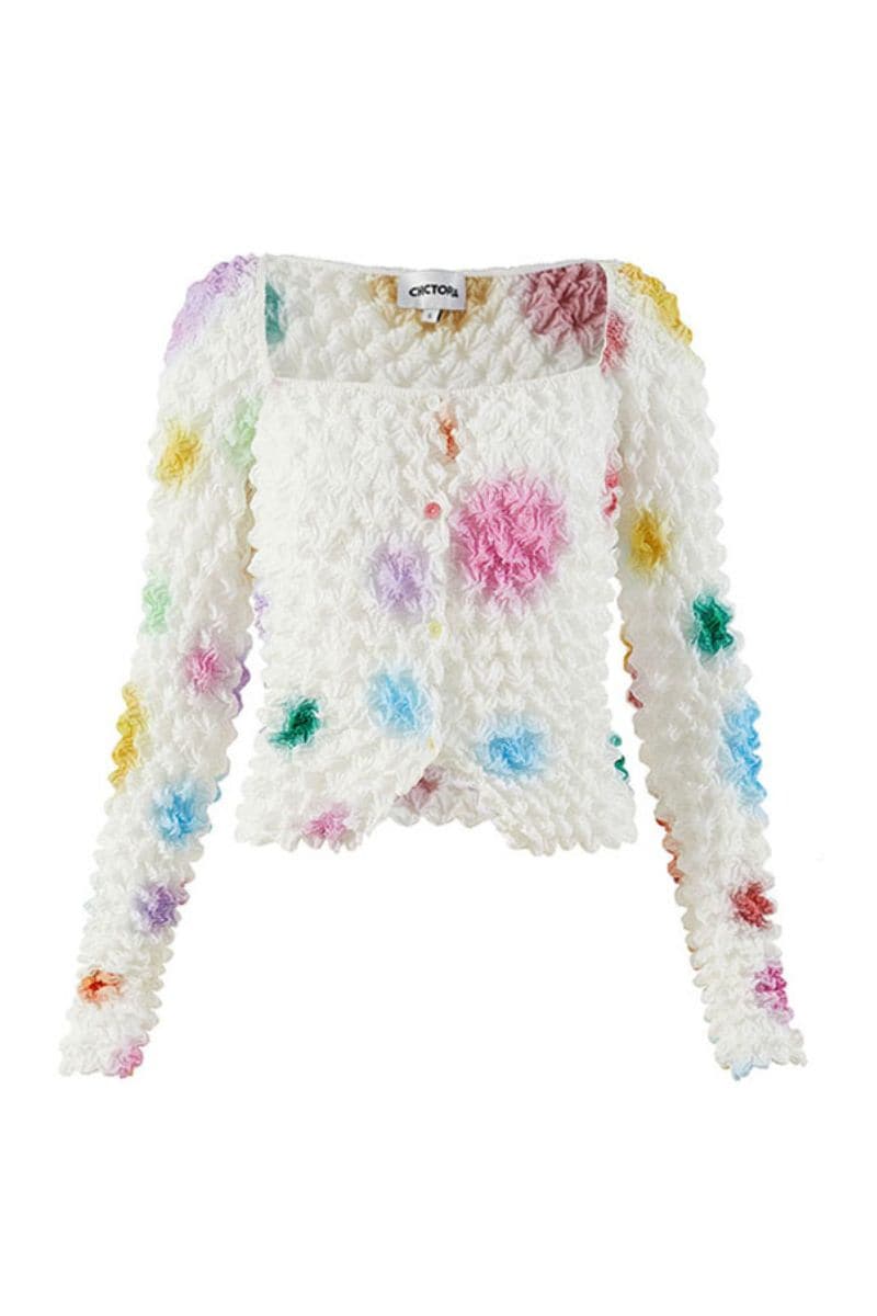 MULTICOLOR POLKA DOT CLARA TOP | Chictopia | CULT MIA