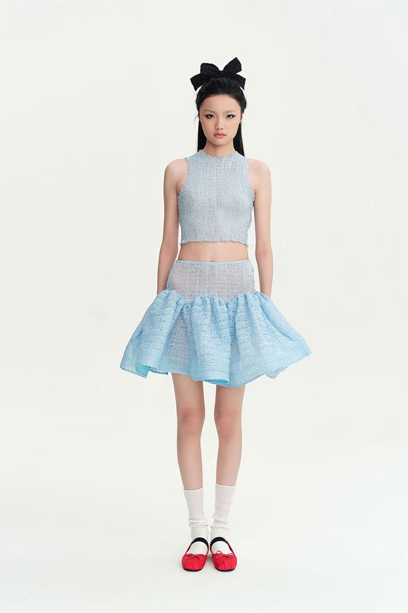 PASTEL BLUE AMELIA TOP | Chictopia | CULT MIA