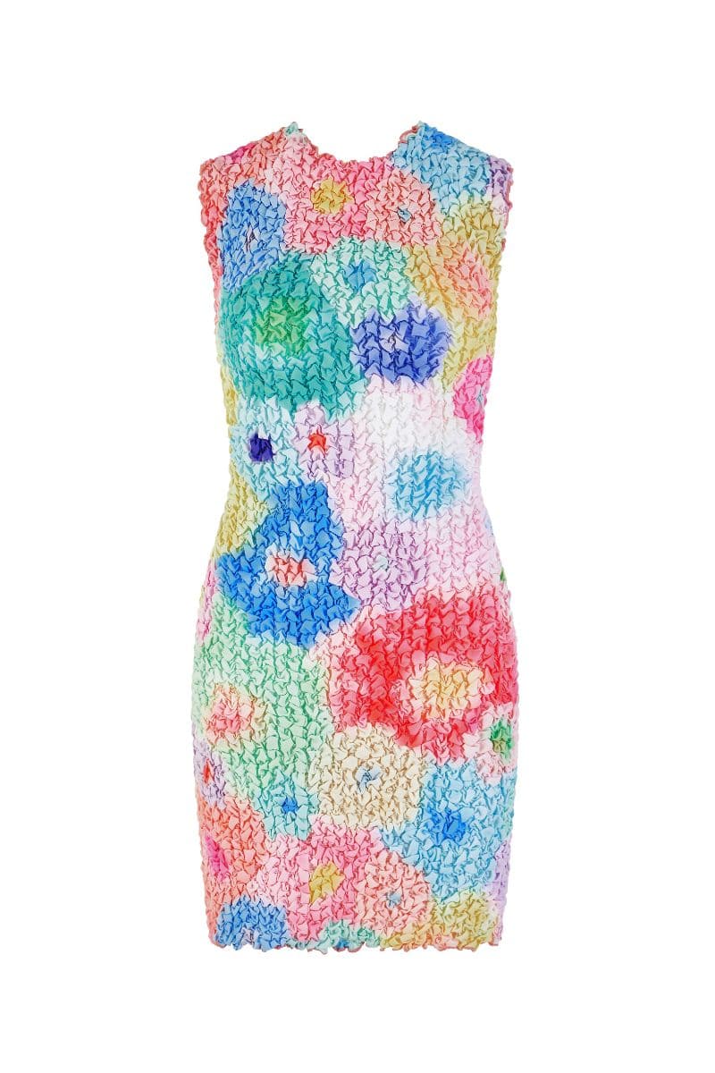 PRINTED SMOCKED BACKLESS MINI DRESS | Chictopia | CULT MIA