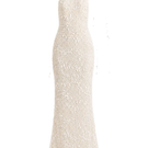 Elegant white chiffon dress gown by White Plan, flowing fabric with a graceful design perfect for formal occasions.