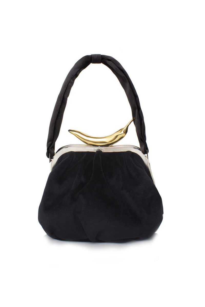 CHILI ON BLACK VELVET BELLA HANDBAG - CULT MIA