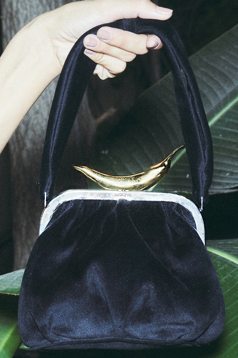 CHILI ON BLACK VELVET BELLA HANDBAG - CULT MIA