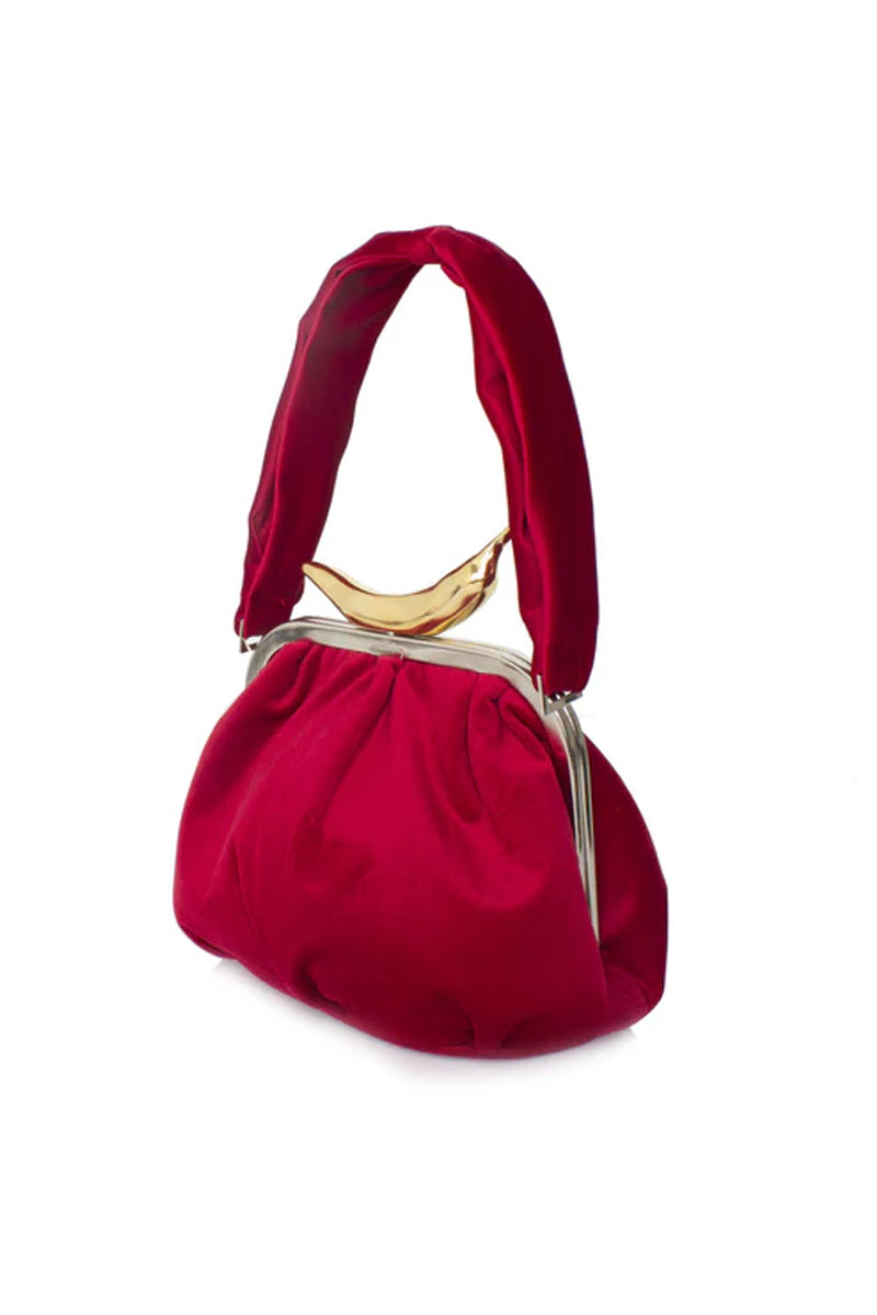 CHILI ON RED VELVET BELLA HANDBAG - CULT MIA