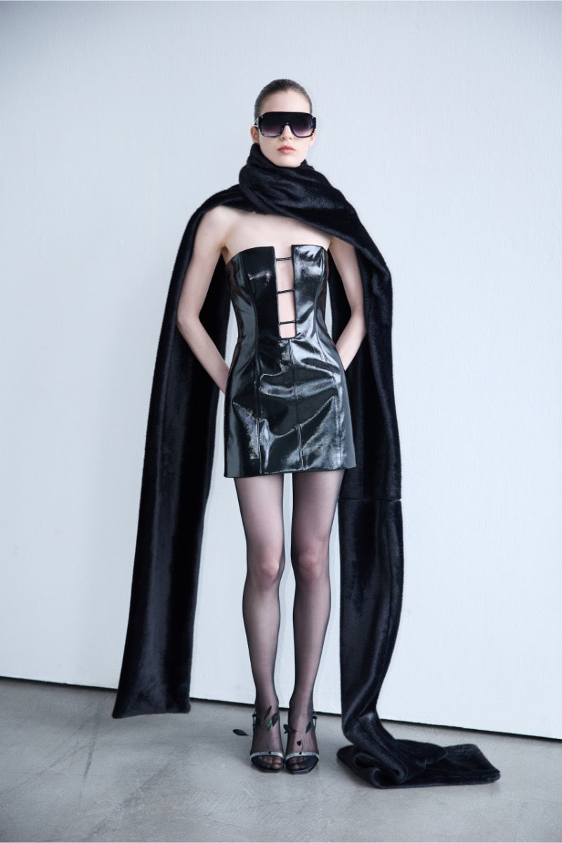CHLOE MINI LEATHER DRESS