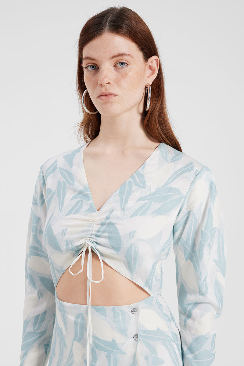 Nara Niro Christie cut-out floral maxi dress featuring vibrant floral pattern and flowing silhouette in a stylish design