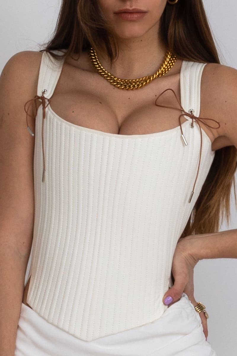 TUDOR CORSET IN SNOW - CULT MIA